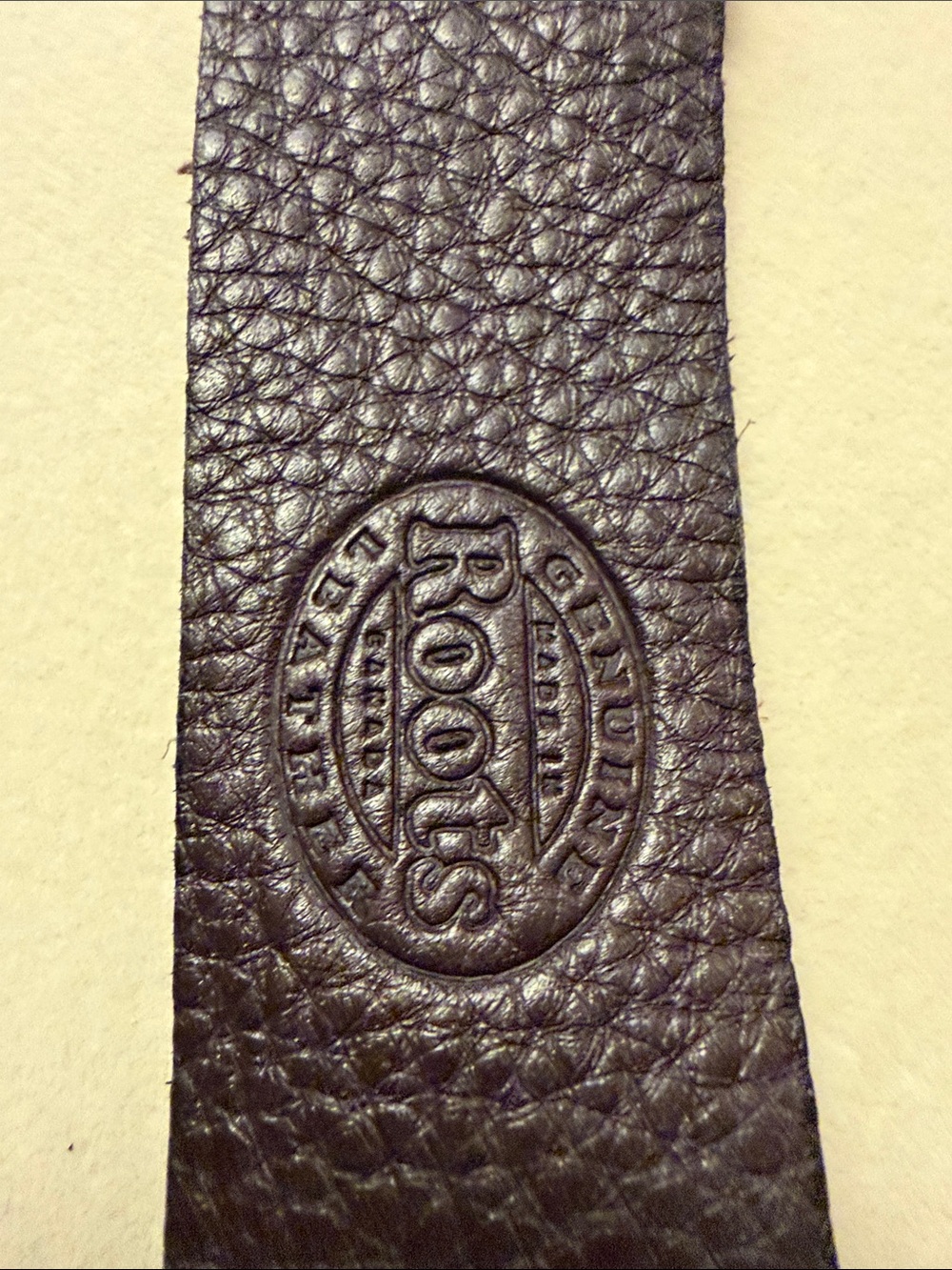 Roots Brown Leather Key Fob with Silver Hardware - Picture 5 of 6